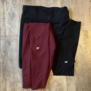 Fabletics Black and Burgundy Leggings